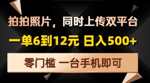 拍拍照片，同时上传双平台，一单6到12元，轻轻松松日入500+，零门槛，...-川融创客