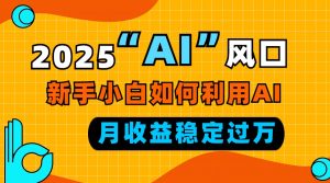 2025“ AI ”风口，新手小白如何利用ai，每月收益稳定过万-川融创客