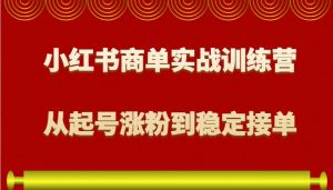 小红书商单实战训练营，从0到1教你如何变现，从起号涨粉到稳定接单，适合新手-川融创客