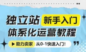 独立站新手入门体系化运营教程,助力独立站卖家从0-1快速入门!-川融创客
