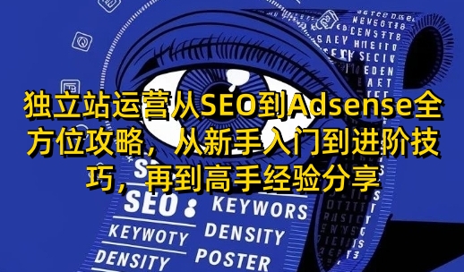 独立站运营从SEO到Adsense全方位攻略,从新手入门到进阶技巧,再到高手经验分享-川融创客