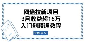 网盘拉新项目：3月收益超16万，入门到精通教程-川融创客