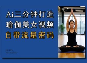 Ai3分钟打造瑜伽美女视频，自带流量密码-川融创客