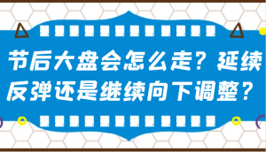 某公众号付费文章：节后大盘会怎么走？延续反弹还是继续向下调整？-川融创客