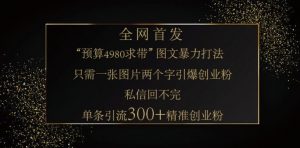 小红书神奇图片引流法，只需一张图，就能单条笔记凭借此方法，轻松引流 300 + 精准创业粉-川融创客
