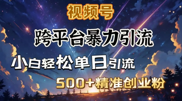 跨平台暴力引流,私域完美闭环,日引500+精准创业粉-川融创客