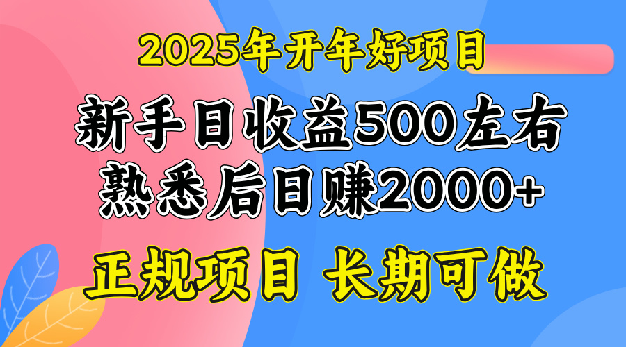 2025开年好项目,单号日收益2000左右-川融创客