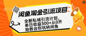 闲鱼淘金私域引流计划，从0开始玩转闲鱼，副业也可以挣到全职的工资-川融创客