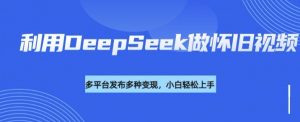 利用DeepSeek做怀旧视频，流量号多渠道变现能力强-川融创客