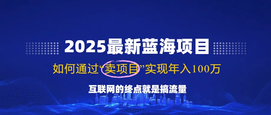 2025最新蓝海项目，零门槛轻松复制，月入10万+，新手也能操作！-川融创客