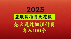 2025项目天花板，普通怎么通过知识付费翻身，年入百个【揭秘】-川融创客