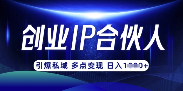 云帆·创业ip合伙人打造3.0,从0到1教你做网创,实现月入过W-川融创客