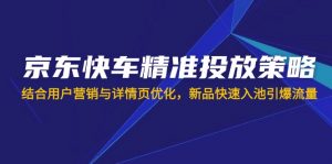 京东快车精准投放策略，结合用户营销与详情页优化，新品快速入池引爆流量-川融创客