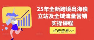25年全新跨境出海独立站及全域流量营销实操课程,跨境电商独立站TIKTOK全域营销普货特货玩法大全-川融创客