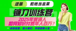 镰刀训练营超级IP合伙人，25年普通人如何通过“知识付费”实现逆袭-川融创客