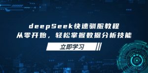 deepSeek快速驯服教程，从零开始，轻松掌握数据分析技能-川融创客