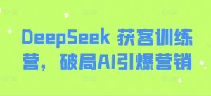 DeepSeek 获客训练营,破局AI引爆营销-川融创客
