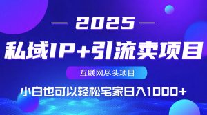 私域IP+引流卖项目，小白也可以做到轻松宅家日入1000+-川融创客