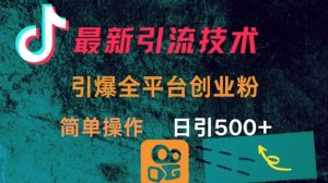 最新引流方法，引爆全平台的一个创业粉，简单操作日引300+-川融创客