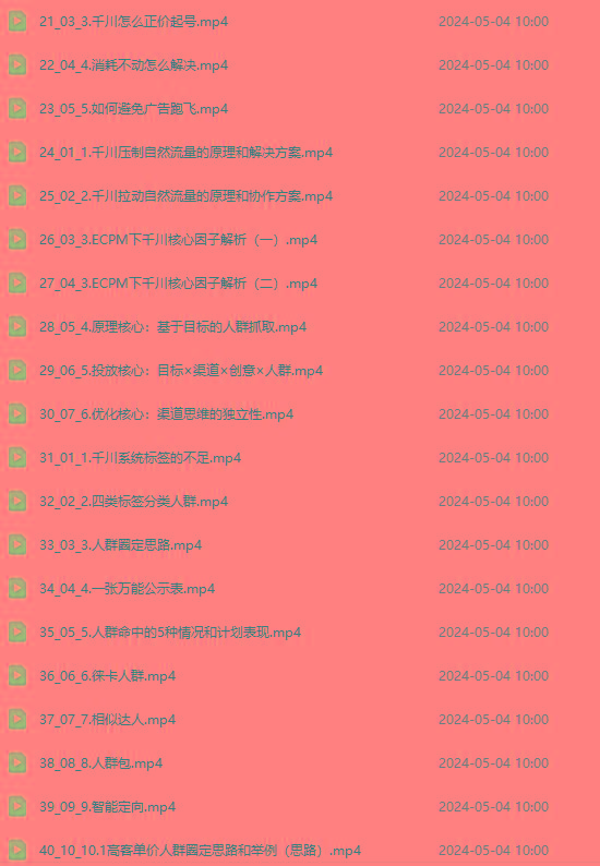 图片[2]-2024单品正价起号，直播素材投流选品：选品课+投流课+素材课+卡首屏/100节-川融创客