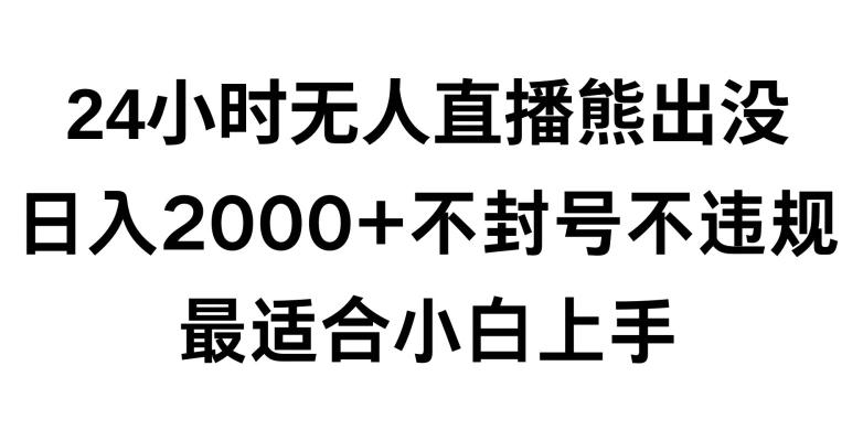 快手24小时无人直播熊出没，不封直播间，不违规，日入2000+，最适合小白上手，保姆式教学【揭秘】-川融创客