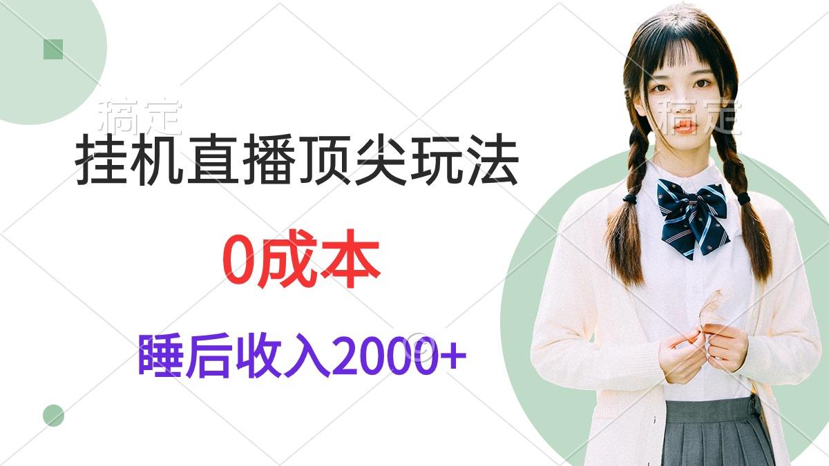 (9715期)挂机直播顶尖玩法，睡后日收入2000+、0成本，视频教学-川融创客