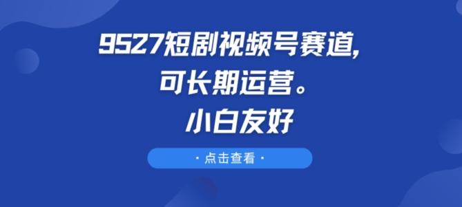 9527短剧视频号赛道，可长期运营，小白友好【揭秘】-川融创客