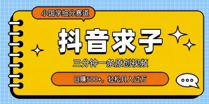 小国学细分赛道，三分钟一条原创视频，日赚500+，可矩阵复制-川融创客