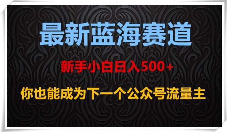 最新蓝海赛道，新手小白日入500+，你也能成为下一个公众号流量主【揭秘】-川融创客