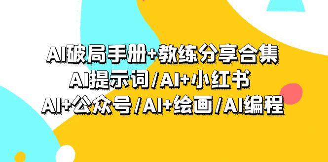 (9351期)AI破局手册+教练分享合集：AI提示词/AI+小红书 /AI+公众号/AI+绘画/AI编程-川融创客