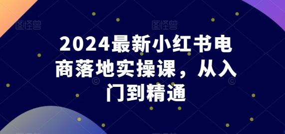 2024最新小红书电商落地实操课，从入门到精通-川融创客