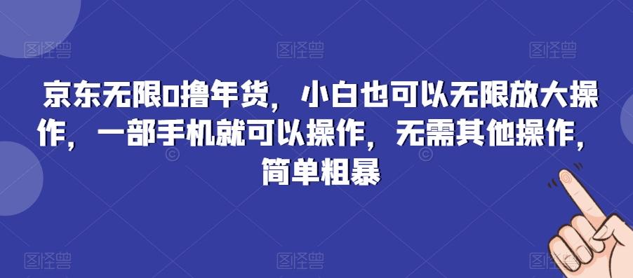 京东无限0撸年货，小白也可以无限放大操作，一部手机就可以操作，无需其他操作，简单粗暴-川融创客