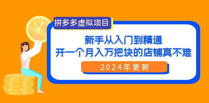(9744期)拼多多虚拟项目：入门到精通，开一个月入万把块的店铺 真不难(24年更新)-川融创客