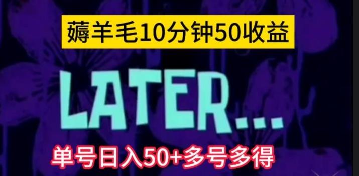 美团薅羊毛玩法，单号日入50+多号多得【仅揭秘】-川融创客