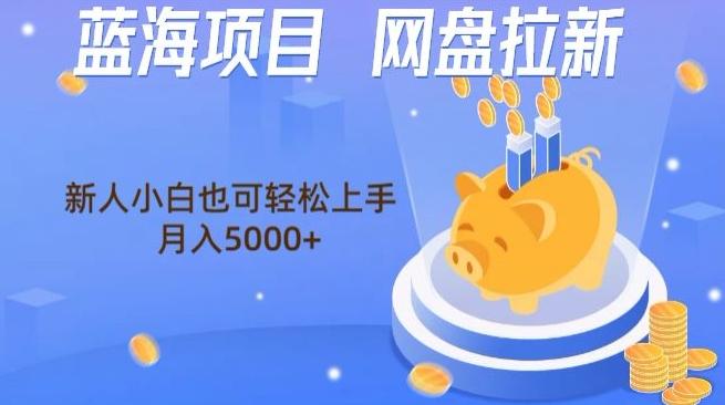 蓝海项目网盘拉新，新人小白也可操作，每月收入5000+-川融创客