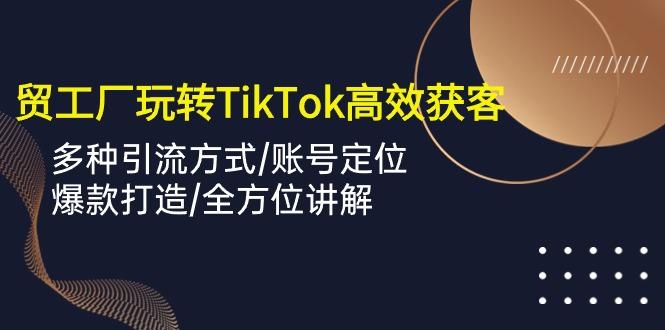 外贸工厂玩转TikTok高效获客，多种引流方式/账号定位/爆款打造/全方位讲解-川融创客