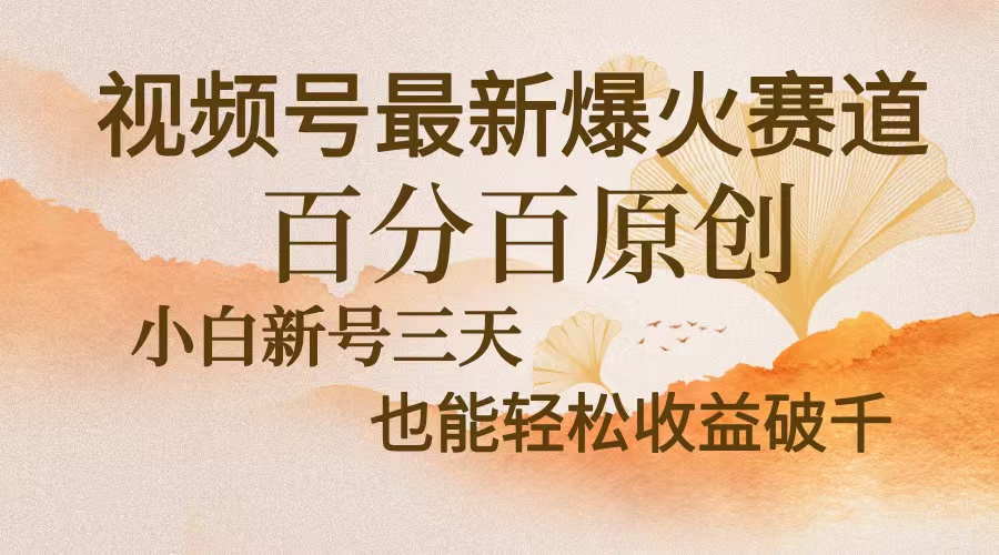 视频号最新爆火赛道，中老年粉深信不疑，百分百原创，新号三天收益轻松…-川融创客