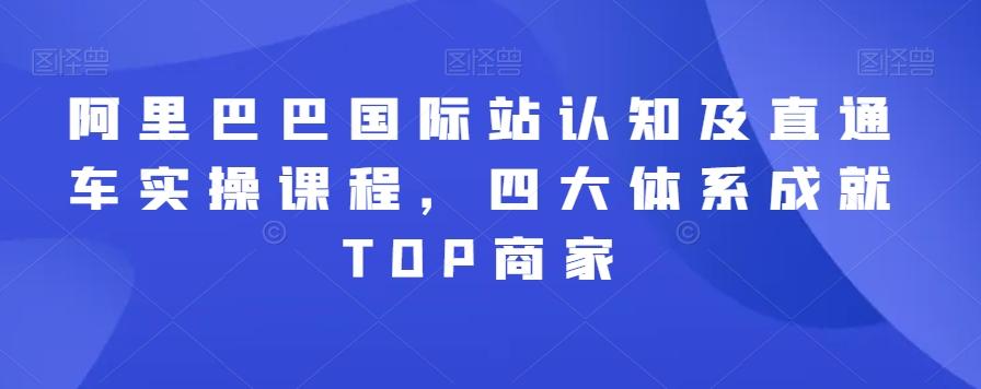 阿里巴巴国际站认知及直通车实操课程，四大体系成就TOP商家-川融创客