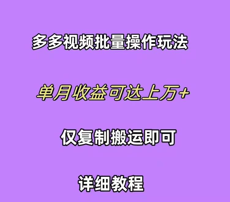 (10029期)拼多多视频带货快速过爆款选品教程 每天轻轻松松赚取三位数佣金 小白必…-川融创客