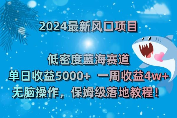 (8545期)2024最新风口项目 低密度蓝海赛道，日收益5000+周收益4w+ 无脑操作，保…-川融创客