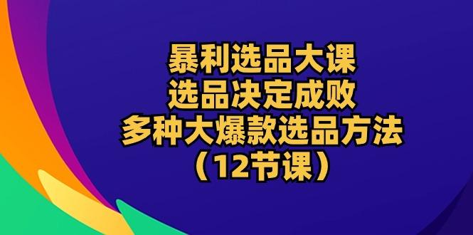 暴利 选品大课：选品决定成败，教你多种大爆款选品方法(12节课-川融创客