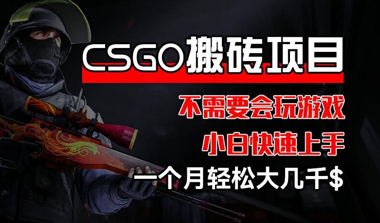 CSGO 装备搬砖项目，操作简单，不需要会玩游戏，小白也能快速上手，一个月轻松大几千【揭秘】-川融创客