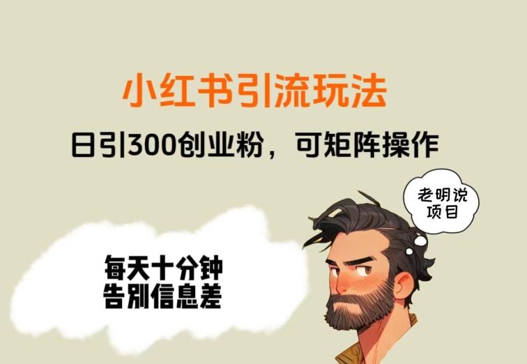 靠小红书视频日印300粉，两分钟一个视频轻松矩阵-川融创客