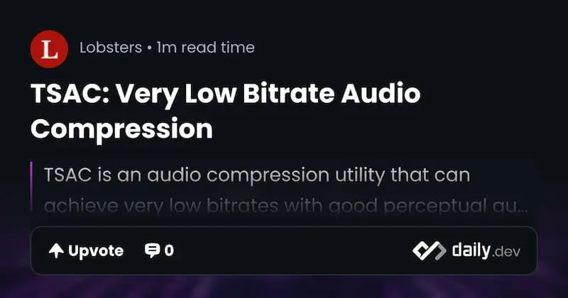 TSAC ｜音频压缩-川融创客