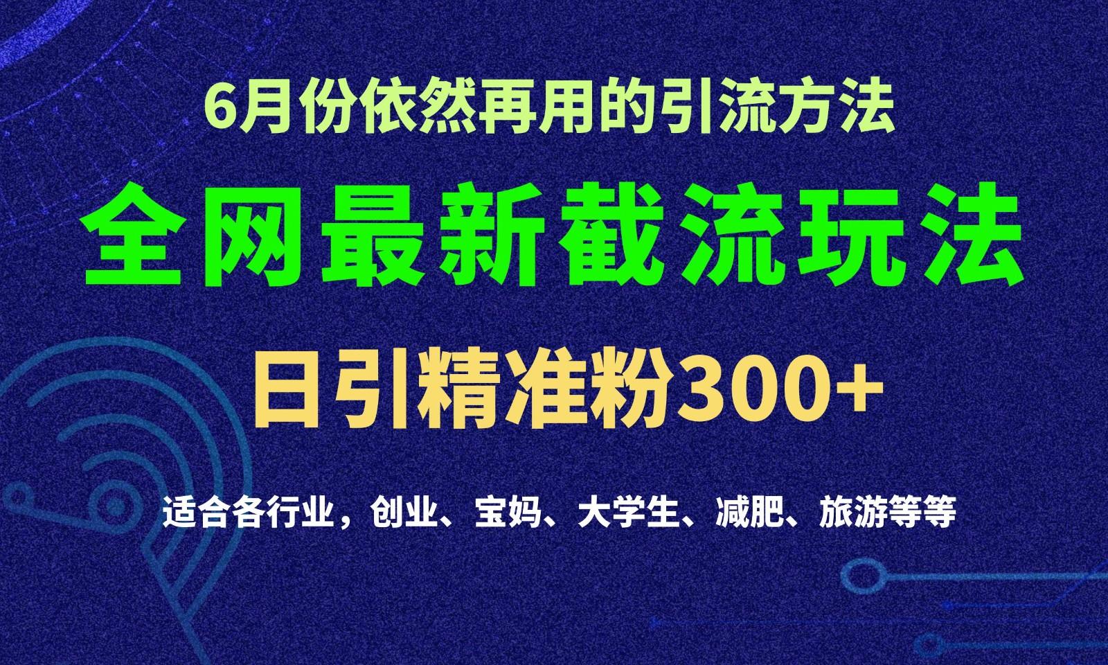 2024全网最新截留玩法,每日引流突破300+-川融创客