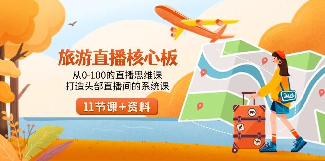 旅游-直播核心板，从0-100的直播思维课，打造头部直播间的系统课-川融创客