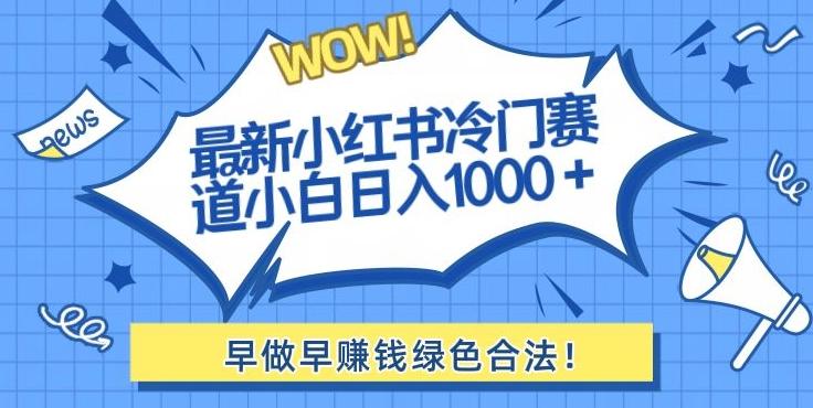 最新小红书冷门赛道日入1000+一部手机小白轻松-川融创客
