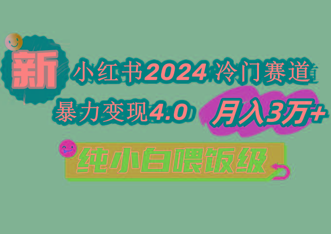 小红书2024冷门赛道 月入3万+ 暴力变现4.0 纯小白喂饭级-川融创客