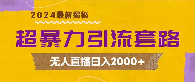 超暴力引流套路，无人直播日入2000+-川融创客