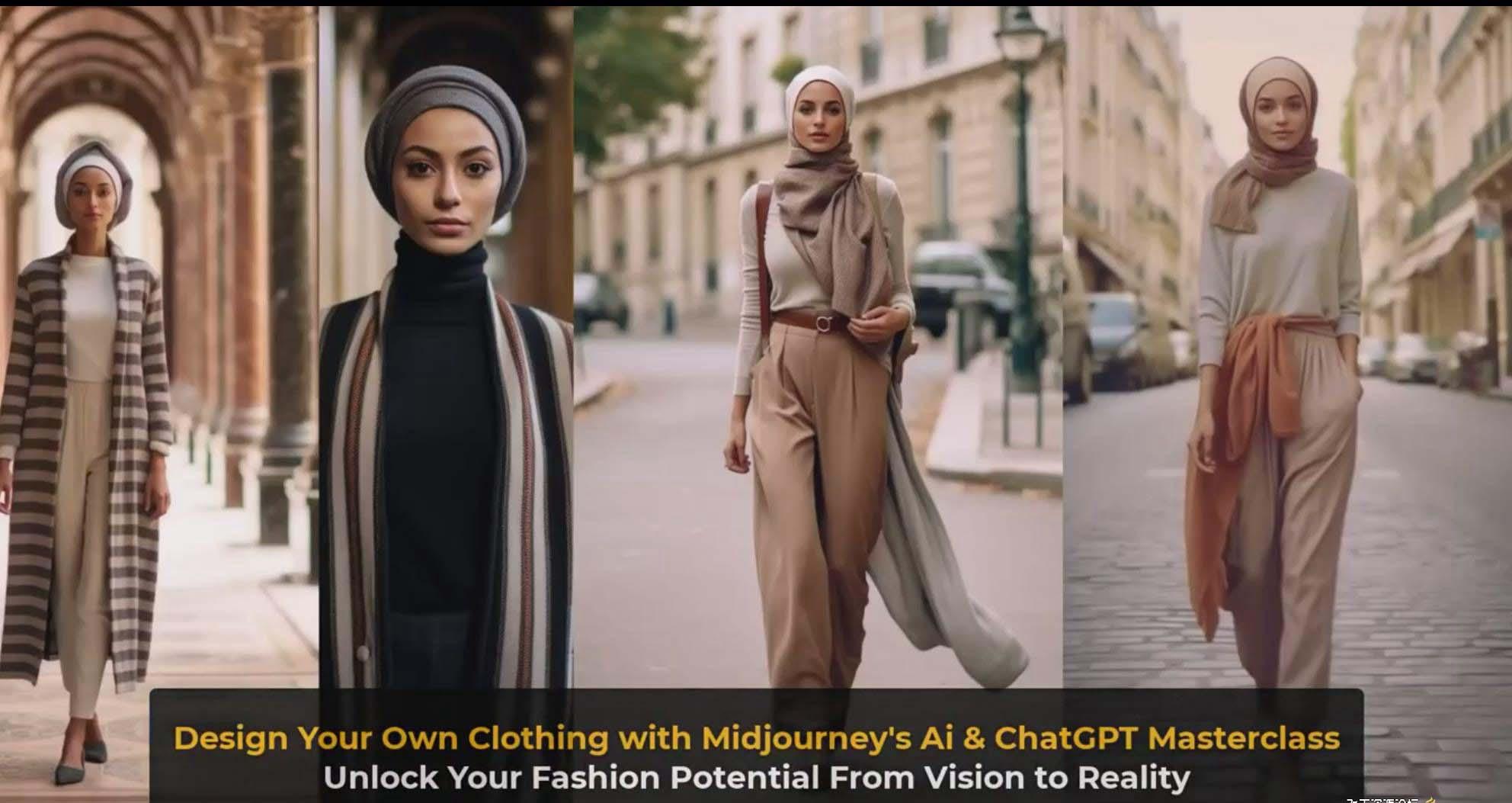 图片[10]-利用 Midjourneys Ai 人工智能设计自己的服装AI大师班-10节课-中英字幕-川融创客